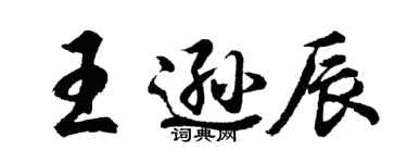 胡问遂王逊辰行书个性签名怎么写