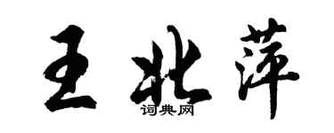 胡问遂王北萍行书个性签名怎么写