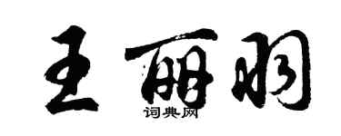 胡问遂王丽羽行书个性签名怎么写