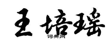 胡问遂王培瑶行书个性签名怎么写