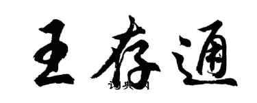 胡问遂王存通行书个性签名怎么写