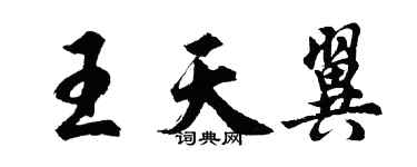 胡问遂王天翼行书个性签名怎么写