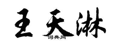 胡问遂王天淋行书个性签名怎么写