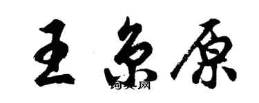胡问遂王京原行书个性签名怎么写