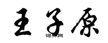胡问遂王子原行书个性签名怎么写