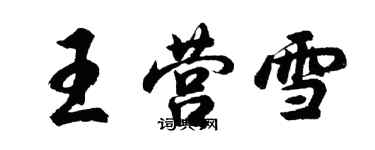 胡问遂王营雪行书个性签名怎么写