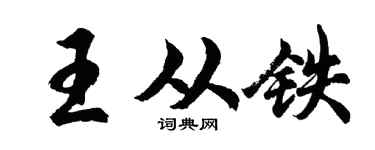 胡问遂王从铁行书个性签名怎么写