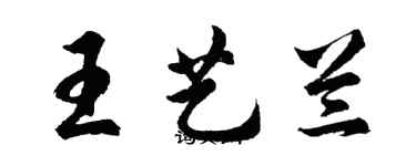 胡问遂王艺兰行书个性签名怎么写