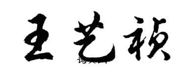 胡问遂王艺祯行书个性签名怎么写