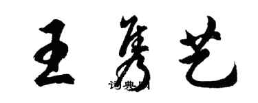 胡问遂王隽艺行书个性签名怎么写