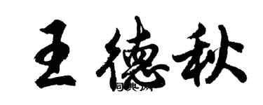 胡问遂王德秋行书个性签名怎么写