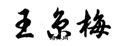 胡问遂王京梅行书个性签名怎么写