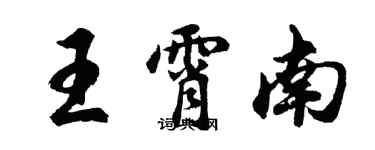胡问遂王霄南行书个性签名怎么写