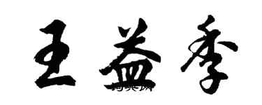 胡问遂王益季行书个性签名怎么写