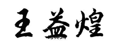 胡问遂王益煌行书个性签名怎么写