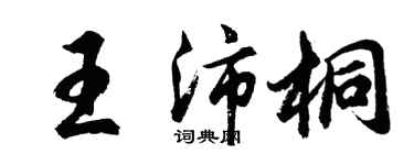 胡问遂王沛桐行书个性签名怎么写