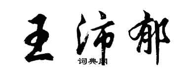 胡问遂王沛郁行书个性签名怎么写