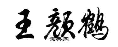 胡问遂王颜鹤行书个性签名怎么写