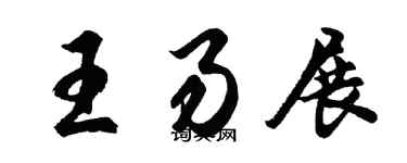胡问遂王易展行书个性签名怎么写