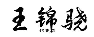 胡问遂王锦骁行书个性签名怎么写