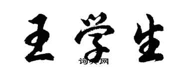 胡问遂王学生行书个性签名怎么写