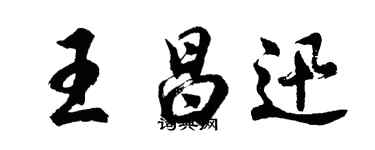 胡问遂王昌迅行书个性签名怎么写