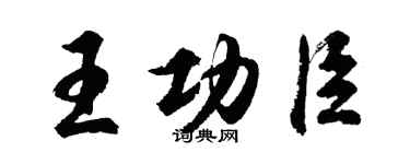 胡问遂王功臣行书个性签名怎么写