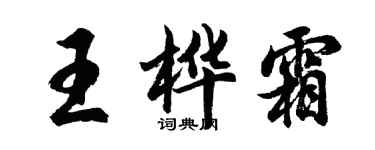 胡问遂王桦霜行书个性签名怎么写