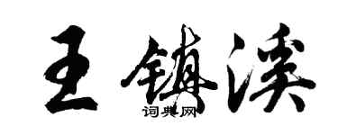 胡问遂王镇溪行书个性签名怎么写