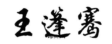 胡问遂王篷骞行书个性签名怎么写