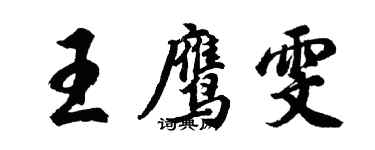 胡问遂王鹰雯行书个性签名怎么写