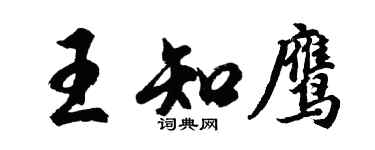 胡问遂王知鹰行书个性签名怎么写