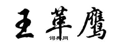 胡问遂王革鹰行书个性签名怎么写