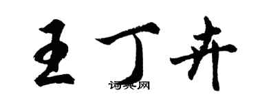 胡问遂王丁卉行书个性签名怎么写