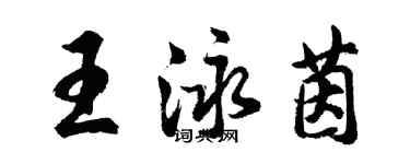 胡问遂王泳茵行书个性签名怎么写