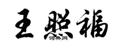胡问遂王照福行书个性签名怎么写