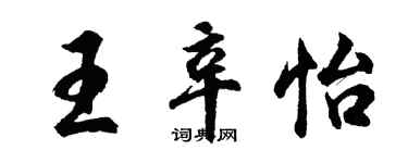 胡问遂王辛怡行书个性签名怎么写
