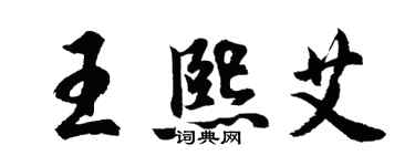 胡问遂王熙艾行书个性签名怎么写