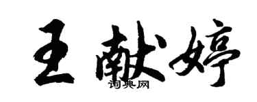 胡问遂王献婷行书个性签名怎么写
