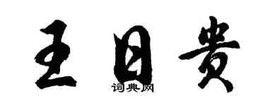 胡问遂王日贵行书个性签名怎么写