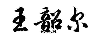 胡问遂王韶尔行书个性签名怎么写