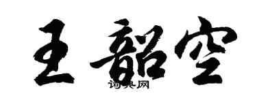 胡问遂王韶空行书个性签名怎么写