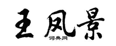 胡问遂王凤景行书个性签名怎么写