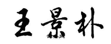 胡问遂王景朴行书个性签名怎么写