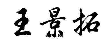 胡问遂王景拓行书个性签名怎么写