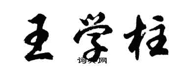 胡问遂王学柱行书个性签名怎么写