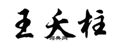 胡问遂王夭柱行书个性签名怎么写