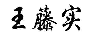 胡问遂王藤实行书个性签名怎么写
