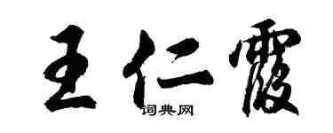 胡问遂王仁霞行书个性签名怎么写