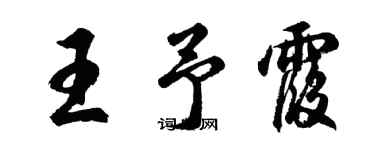 胡问遂王予霞行书个性签名怎么写